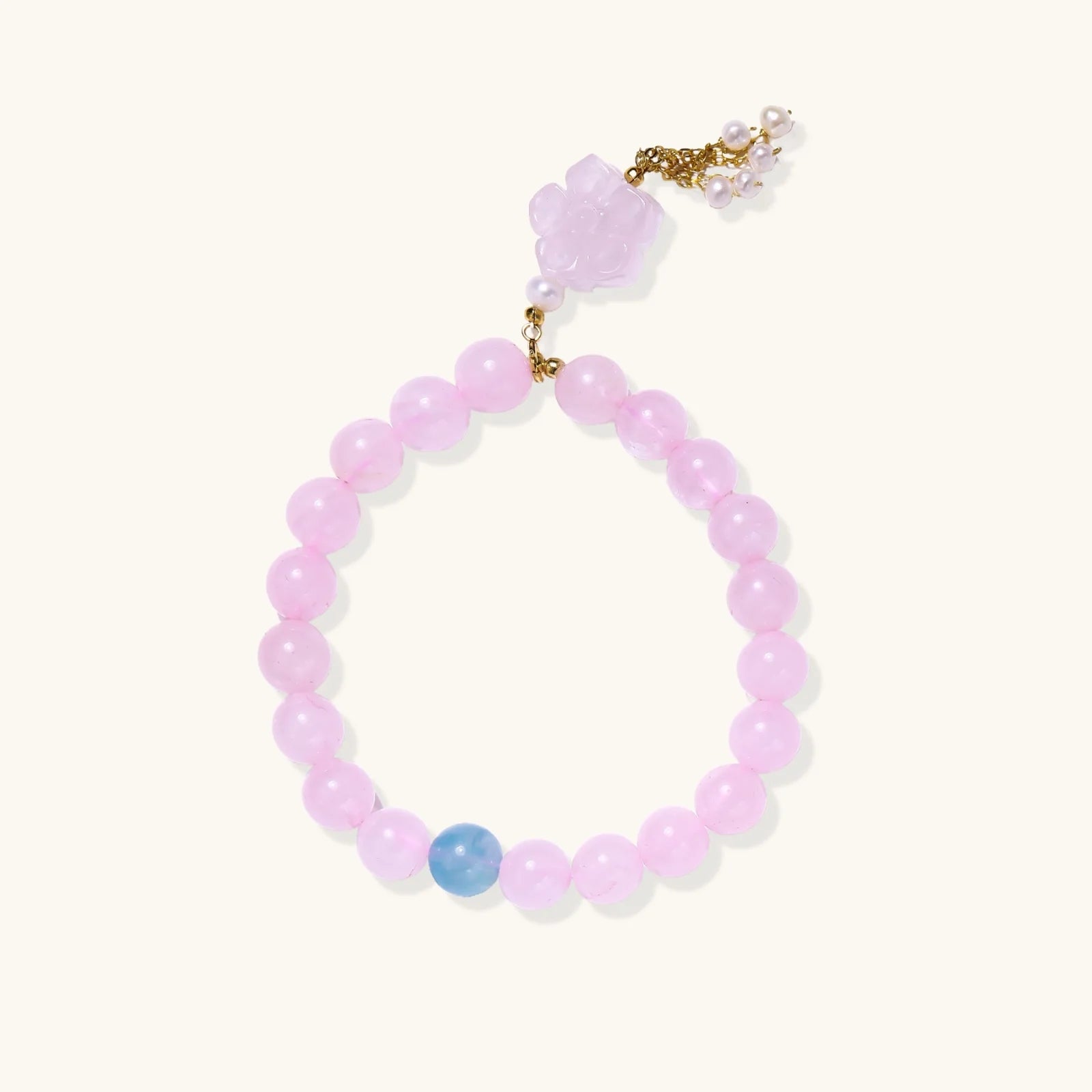Rose Quartz Dreams Bracelet-Stones and Gems by Saday