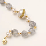 Baroque Pearl Crystal Bracelet | Stones and Gems by Saday