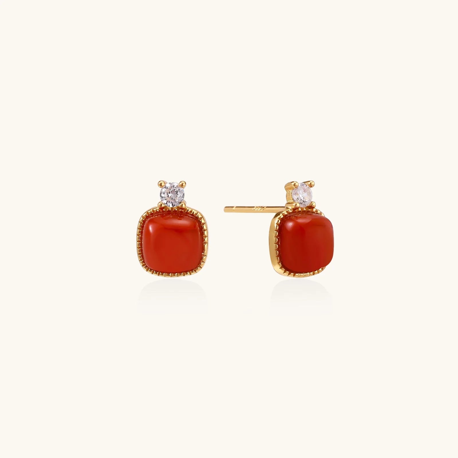Heritage Agate Studs-Stones and Gems by Saday