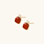Heritage Agate Studs-Stones and Gems by Saday