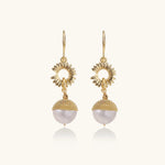 Sunburst Pearl Dangles-Stones and Gems by Saday