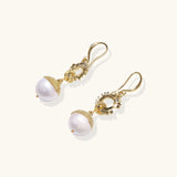 Sunburst Pearl Dangles-Stones and Gems by Saday