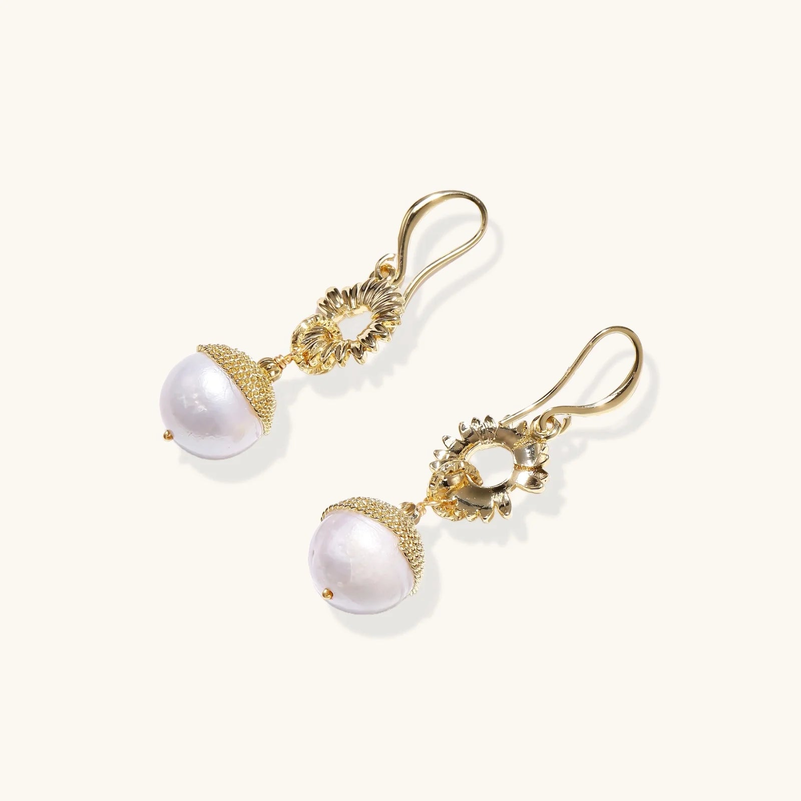 Sunburst Pearl Dangles-Stones and Gems by Saday