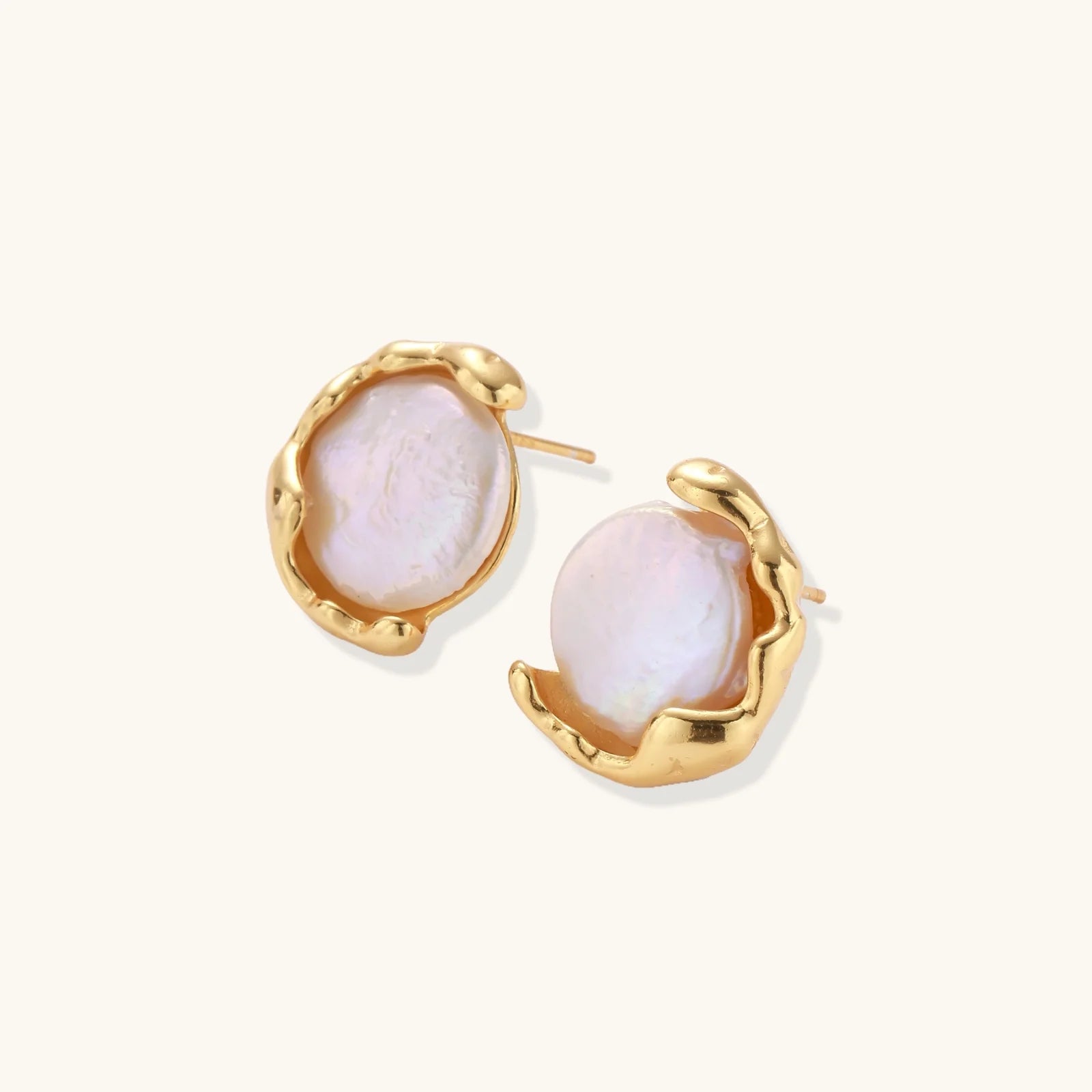 Pearl Embrace Studs-Stones and Gems by Saday