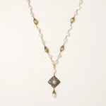 Celestial Pearl Drop Necklace-Stones and Gems by Saday