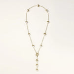Baroque Pearl Station Necklace-Stones and Gems by Saday