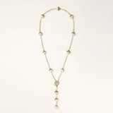 Baroque Pearl Station Necklace-Stones and Gems by Saday