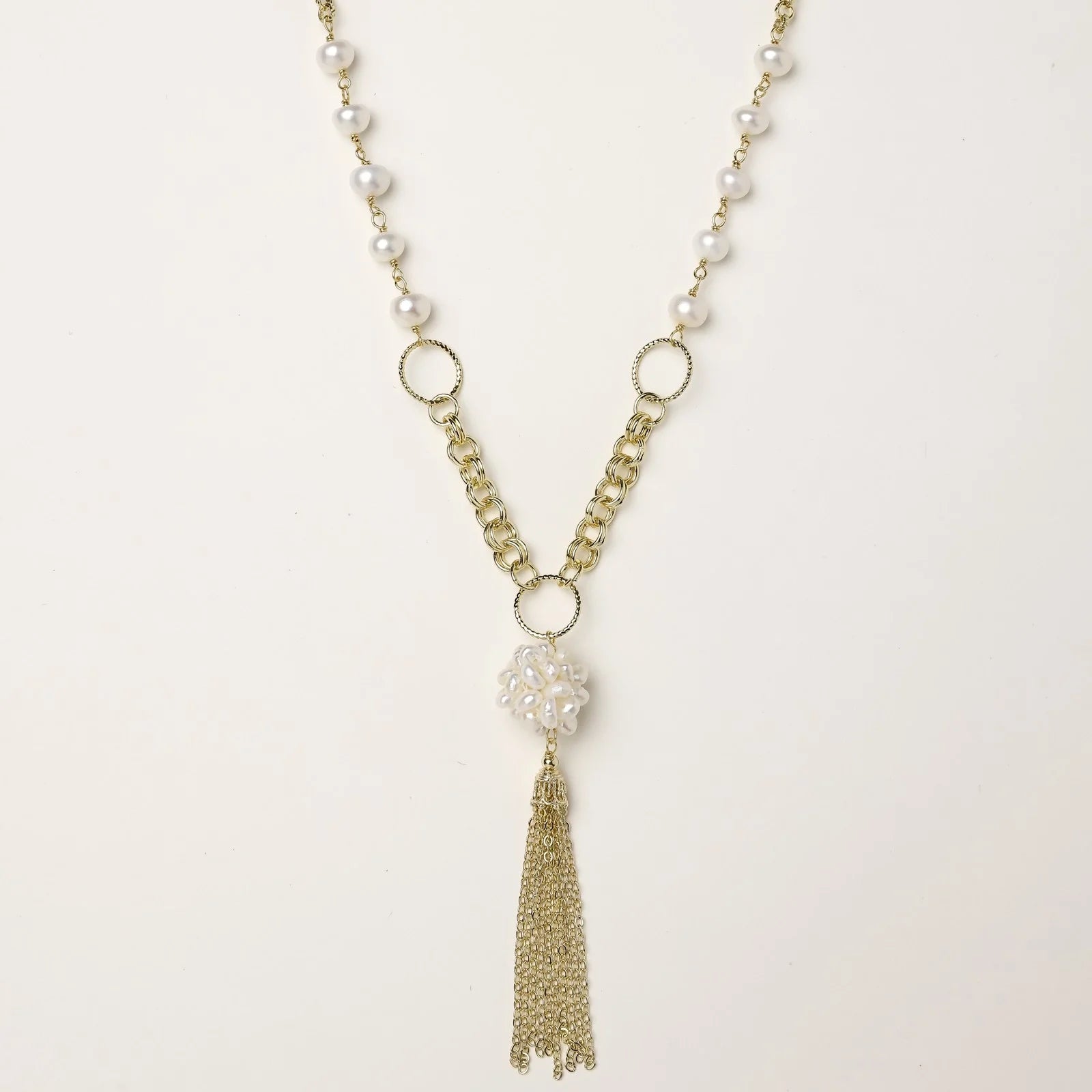 Pearl Tassel Dreams Necklace-Stones and Gems by Saday