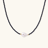 Midnight Pearl Dreams Necklace-Stones and Gems by Saday