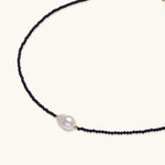 Midnight Pearl Dreams Necklace-Stones and Gems by Saday