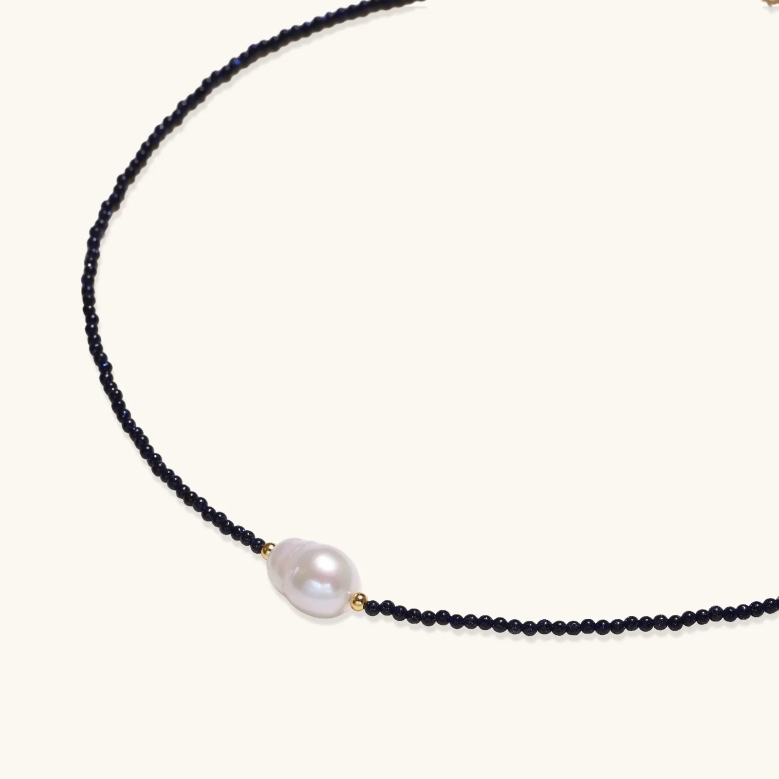 Midnight Pearl Dreams Necklace-Stones and Gems by Saday