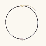 Midnight Pearl Dreams Necklace-Stones and Gems by Saday