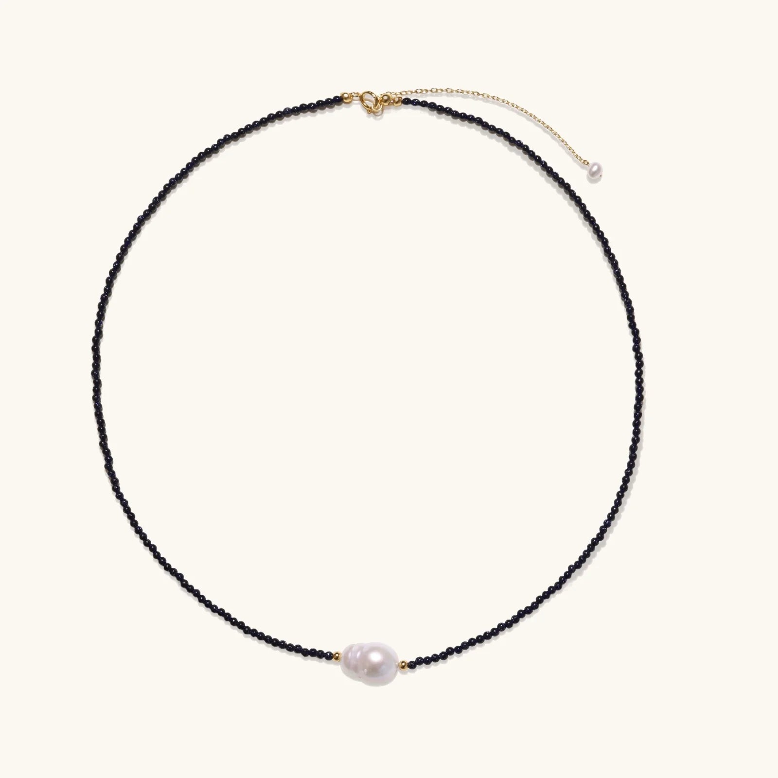 Midnight Pearl Dreams Necklace-Stones and Gems by Saday