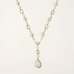 Baroque Pearl Station Necklace-Stones and Gems by Saday
