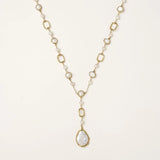 Baroque Pearl Station Necklace-Stones and Gems by Saday