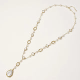 Lumina Pearl Station Necklace | Stones and Gems by Saday