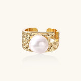 Golden Tide Pearl Ring | Stones and Gems by Saday