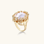Baroque Pearl Crown Ring-Stones and Gems by Saday