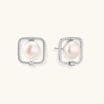 Pearl Halo Studs-Stones and Gems by Saday