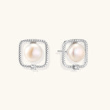 Pearl Halo Studs-Stones and Gems by Saday