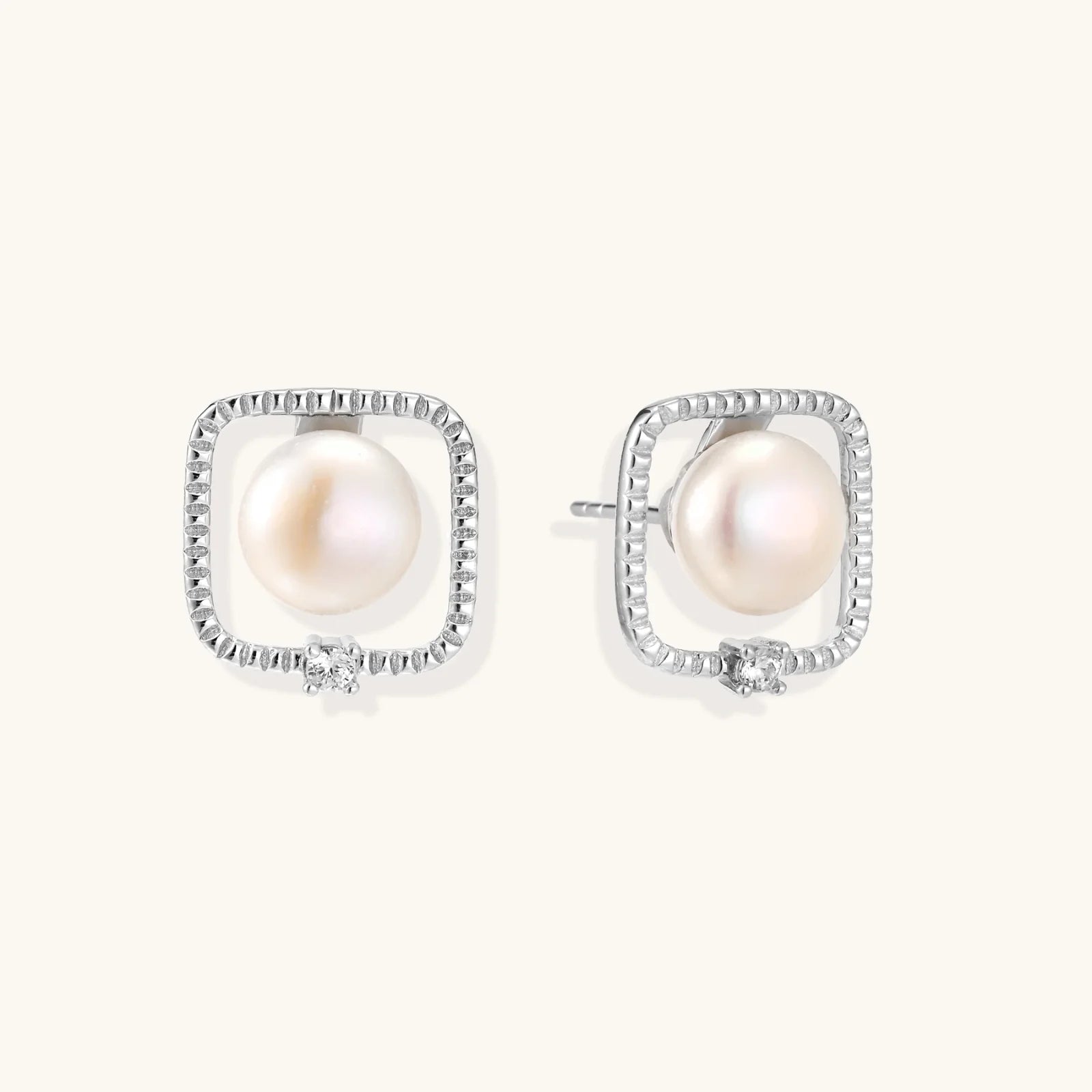 Pearl Halo Studs-Stones and Gems by Saday
