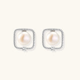 Pearl Halo Studs-Stones and Gems by Saday