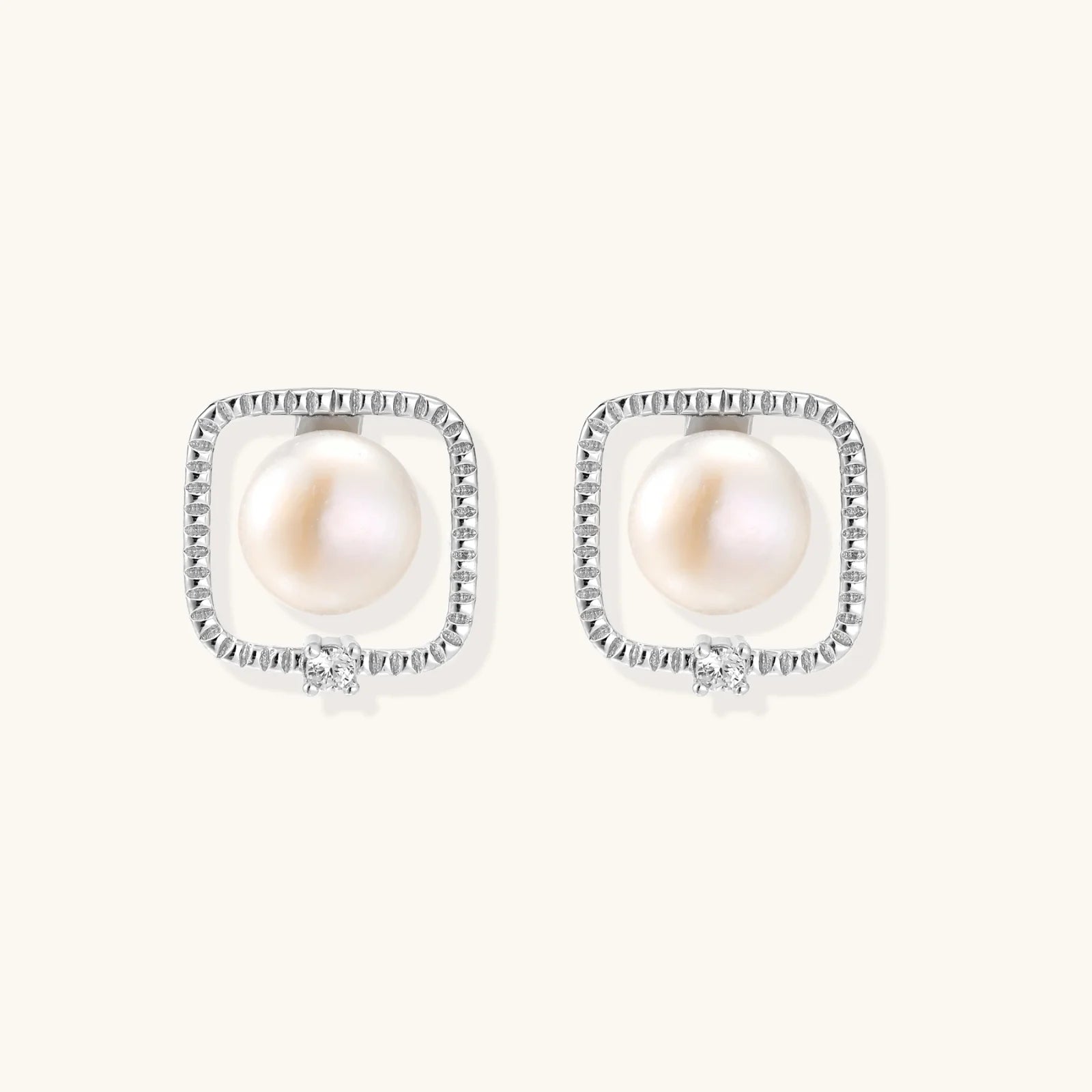 Pearl Halo Studs-Stones and Gems by Saday