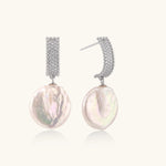 Baroque Pearl Drop Earrings-Stones and Gems by Saday