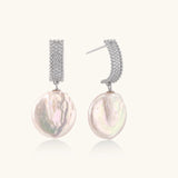 Baroque Pearl Drop Earrings-Stones and Gems by Saday