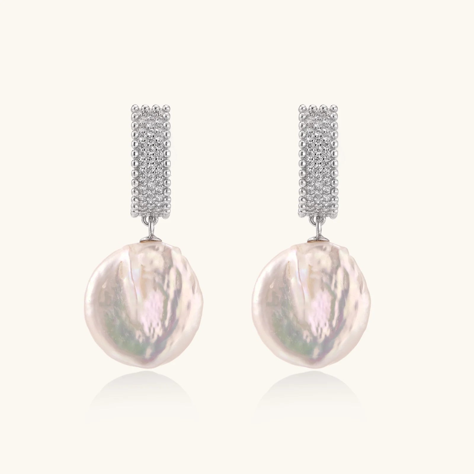 Baroque Pearl Drop Earrings-Stones and Gems by Saday