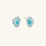 Larimar Dreams Studs-Stones and Gems by Saday