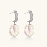 Baroque Pearl Drop Earrings-Stones and Gems by Saday