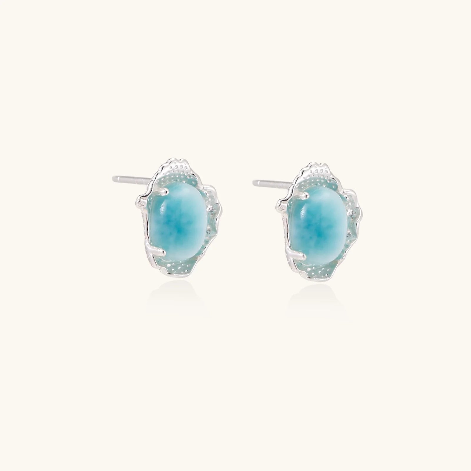 Larimar Dreams Studs-Stones and Gems by Saday