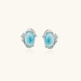 Larimar Dreams Studs-Stones and Gems by Saday