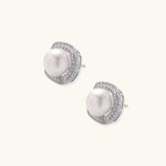 Pearl Halo Studs-Stones and Gems by Saday