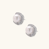 Halo Pearl Studs | Stones and Gems by Saday