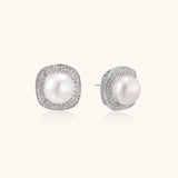 Halo Pearl Studs | Stones and Gems by Saday