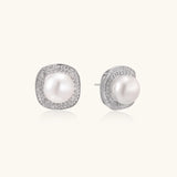 Pearl Halo Studs-Stones and Gems by Saday