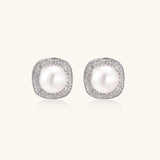 Halo Pearl Studs | Stones and Gems by Saday