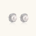 Pearl Halo Studs-Stones and Gems by Saday