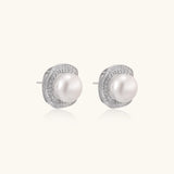 Halo Pearl Studs | Stones and Gems by Saday