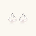 Pearl Teardrop Earrings-Stones and Gems by Saday