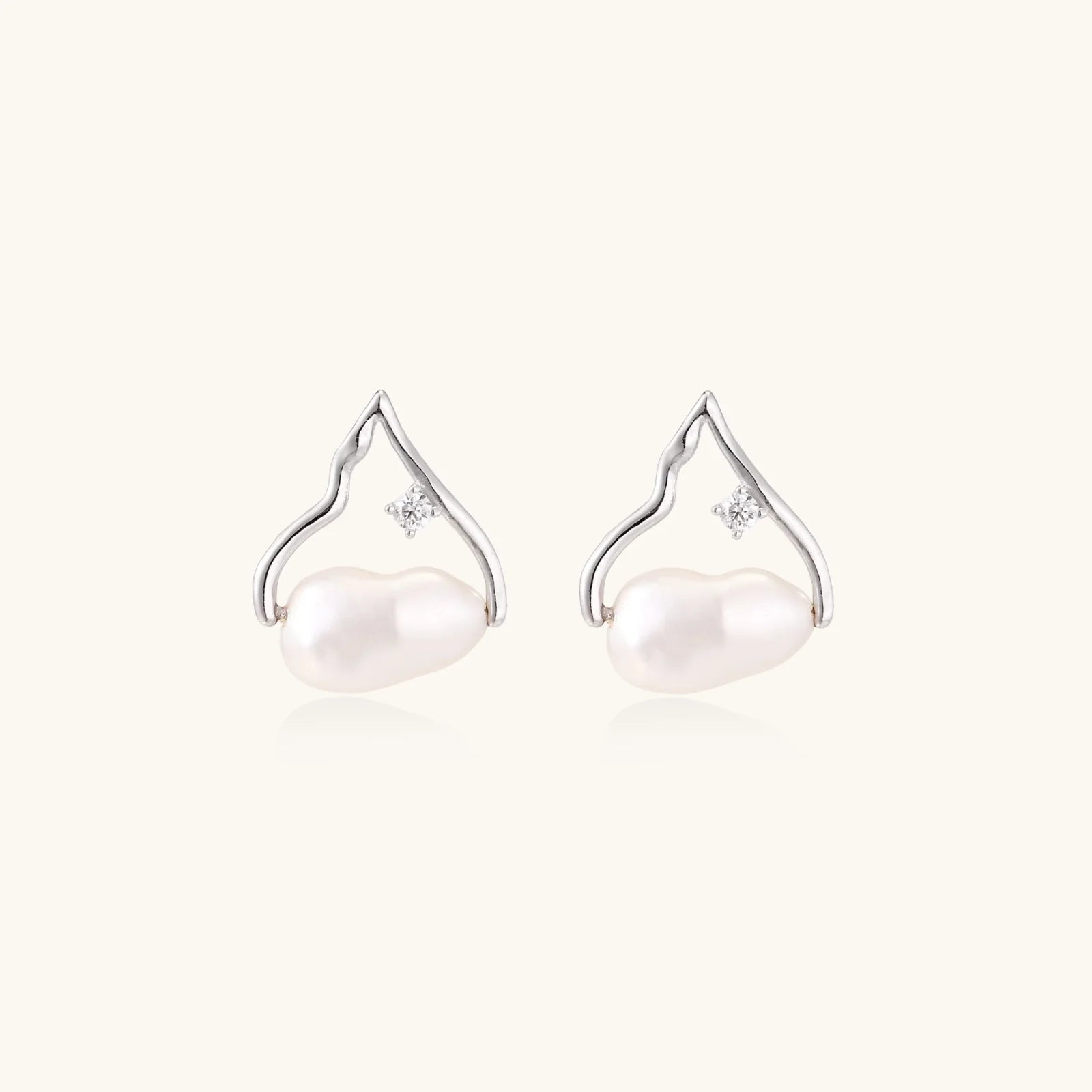 Pearl Teardrop Earrings-Stones and Gems by Saday