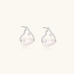 Pearl Teardrop Earrings-Stones and Gems by Saday