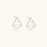 Pearl Teardrop Earrings-Stones and Gems by Saday
