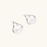 Pearl Teardrop Earrings-Stones and Gems by Saday