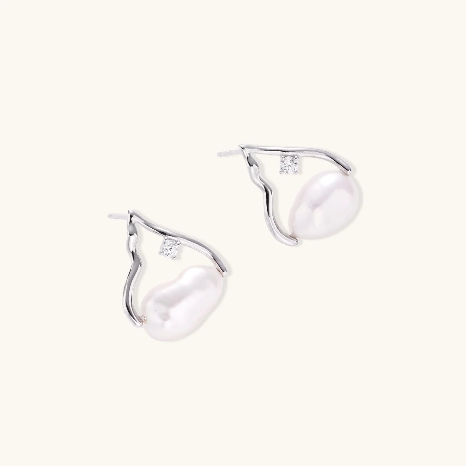 Pearl Teardrop Earrings-Stones and Gems by Saday