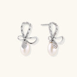 Crystal Bow Pearl Drops-Stones and Gems by Saday