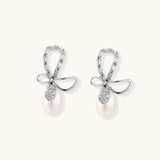 Crystal Bow Pearl Drops-Stones and Gems by Saday