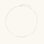 Luna Pearl Arc Necklace-Stones and Gems by Saday